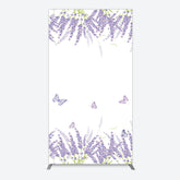 Aperturee - Aperturee Lavender Spring Butterfly Cute Wedding Rectangle Backdrop